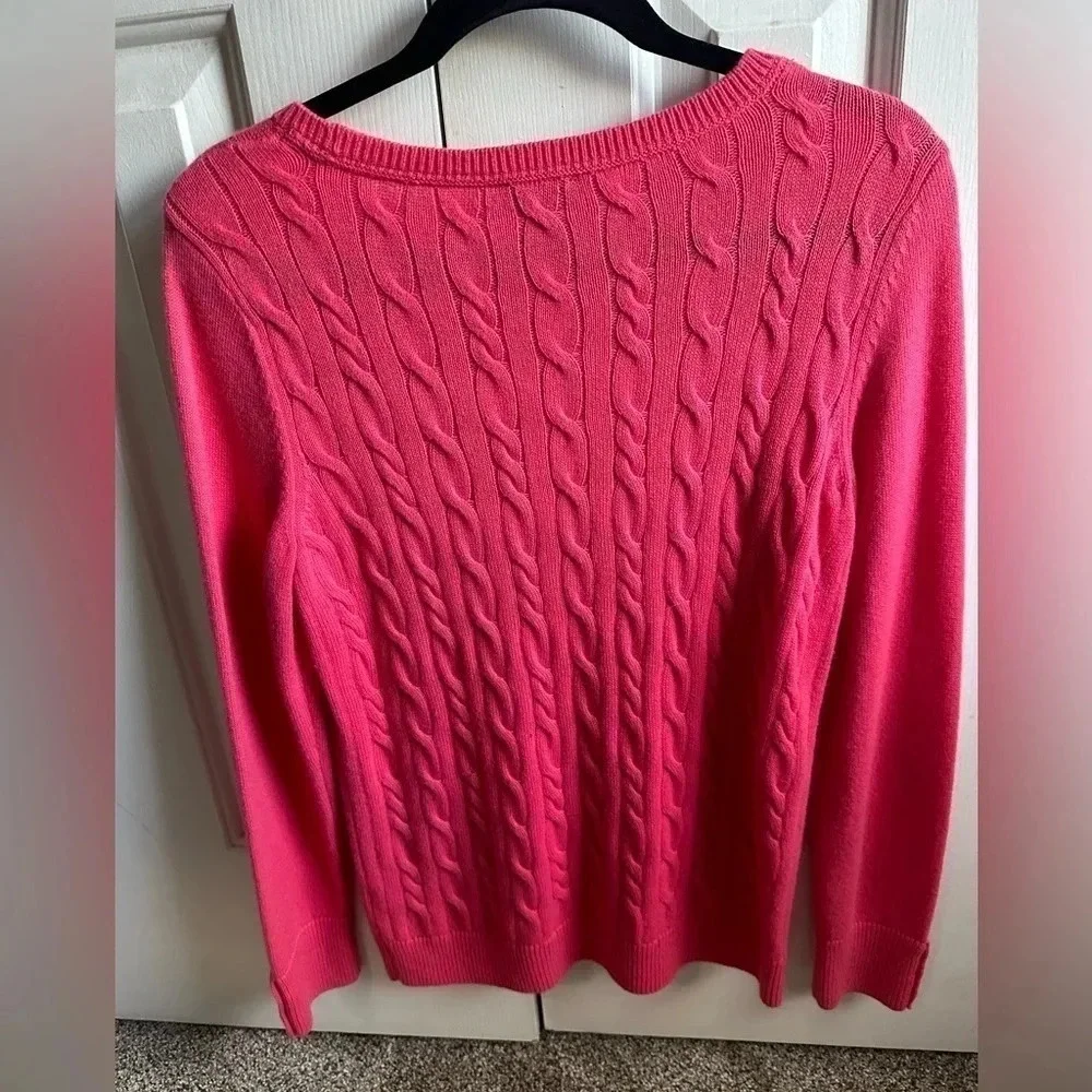 Talbots cable knit women’s sweater crew neck size M